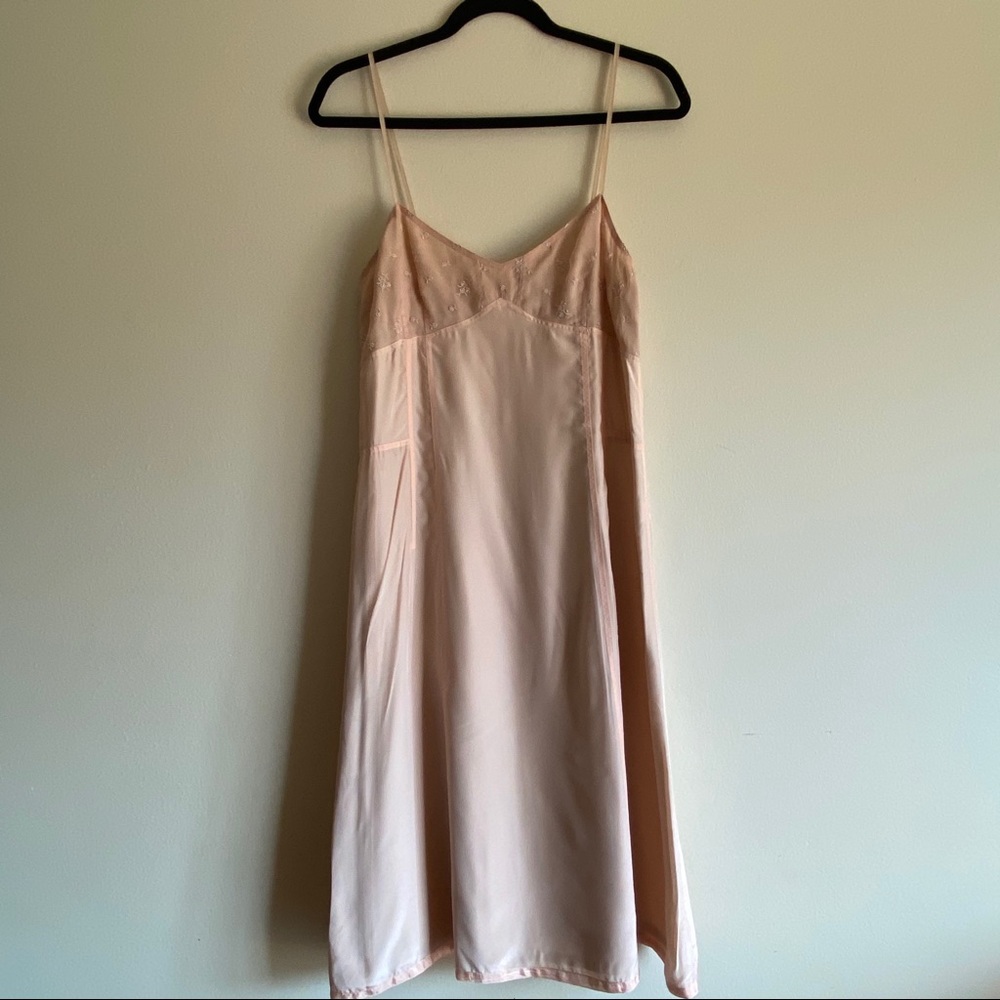 NWT MARC JACOBS Embroidered Midi Slip Dres…